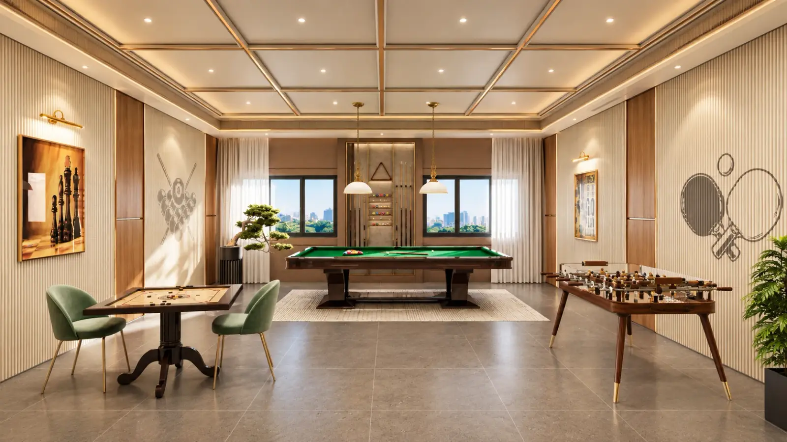 Indoor games room
